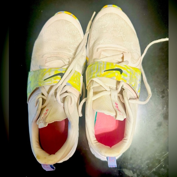 Nike Off White Women Walking Training Athletic Lace & Velcro Closure Shoes 8.5 - Picture 4 of 8